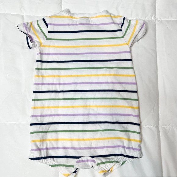 Janie and Jack Rainbow Stripe Romper - Picture 5 of 6